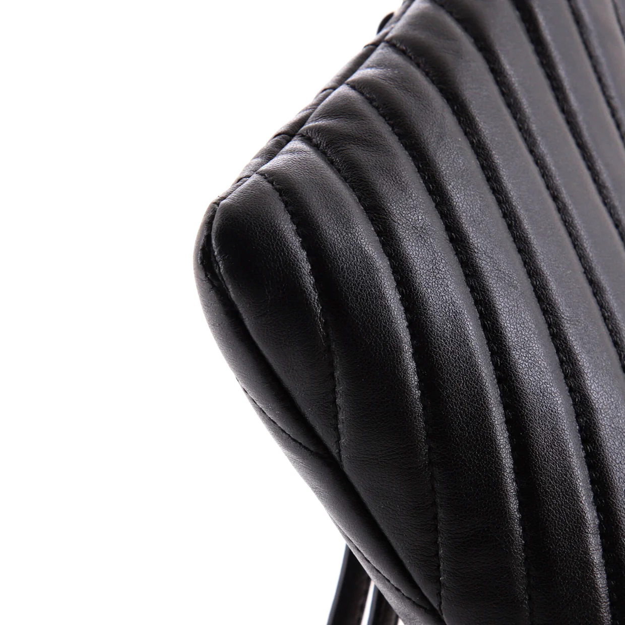 Classic Monogram Wristlet Pouch Matelasse Chevron Leather Small - Deep Luxury