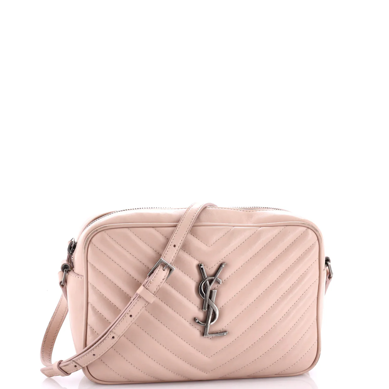 Lou Camera Bag Matelasse Chevron Leather Small - Deep Luxury