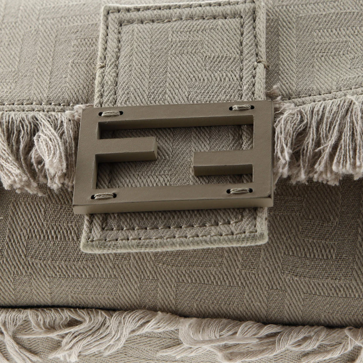 Baguette NM Bag Zucca Fringe Canvas Medium - Deep Luxury
