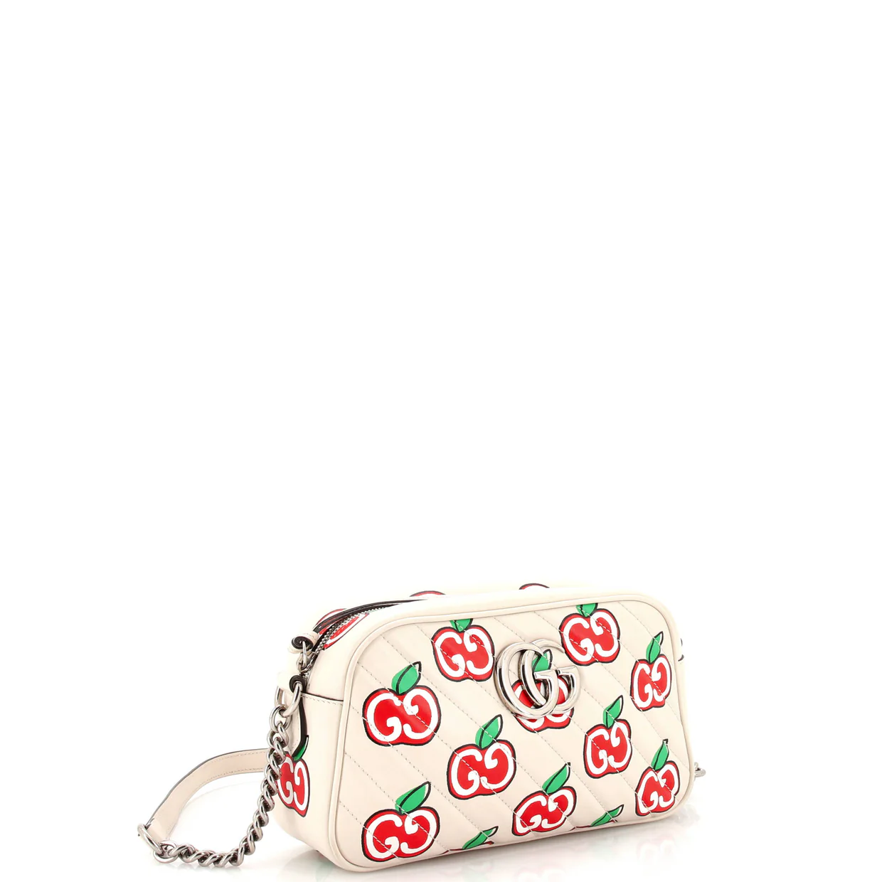 GG Marmont Shoulder Bag Printed Diagonal Quilted Leather Small - Deep Luxury