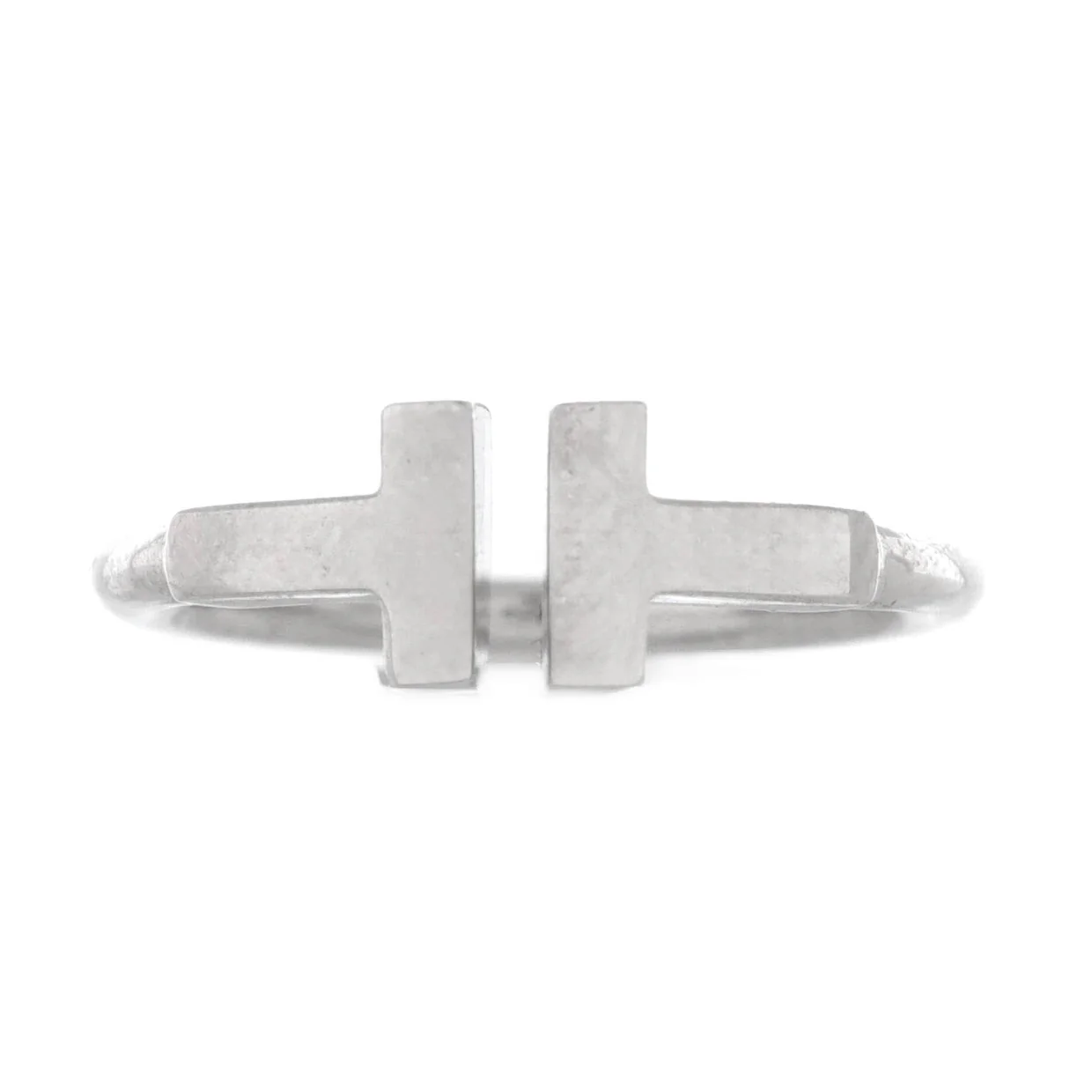 T Wire Ring 18K White Gold - Deep Luxury