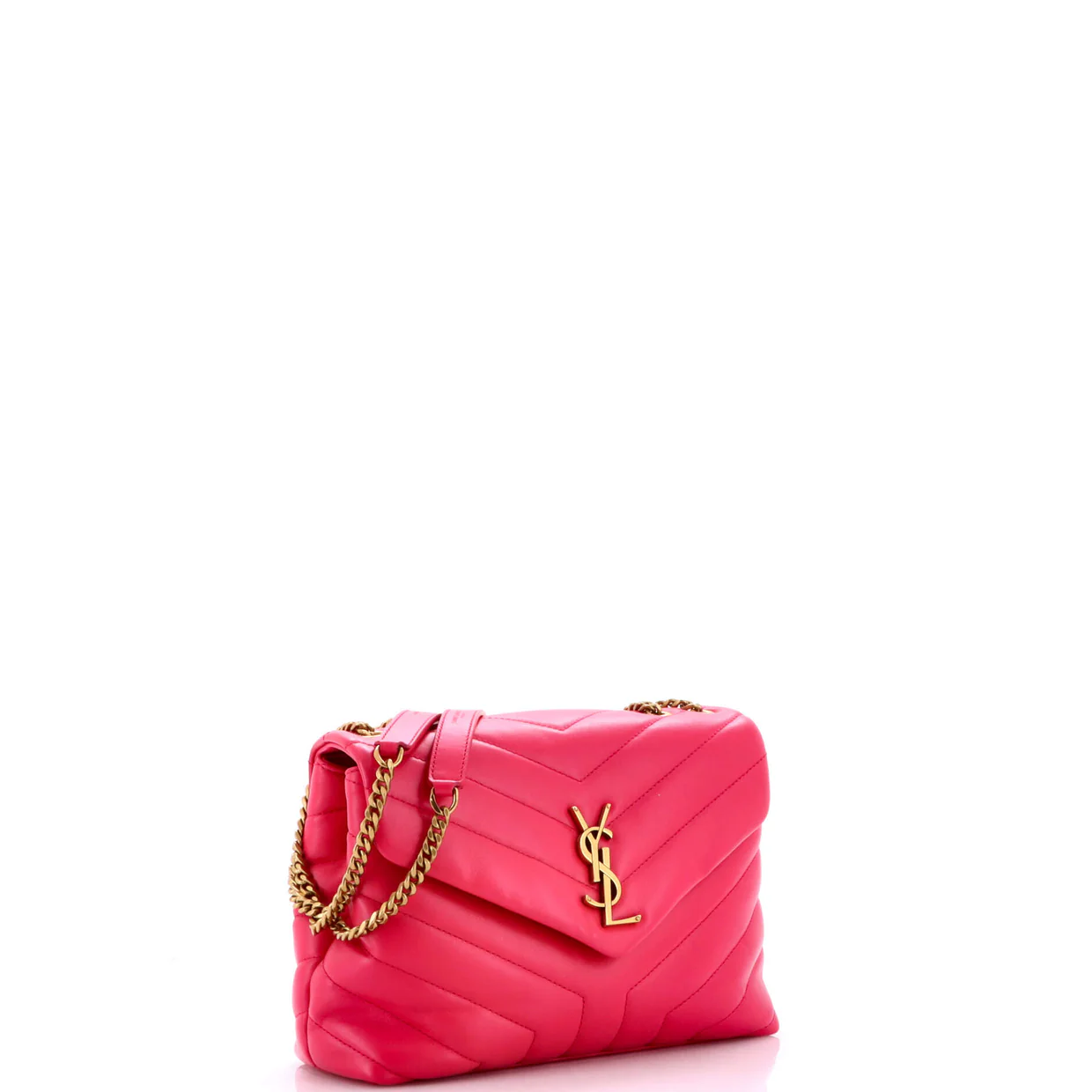 Loulou Shoulder Bag Matelasse Chevron Leather Small - Deep Luxury