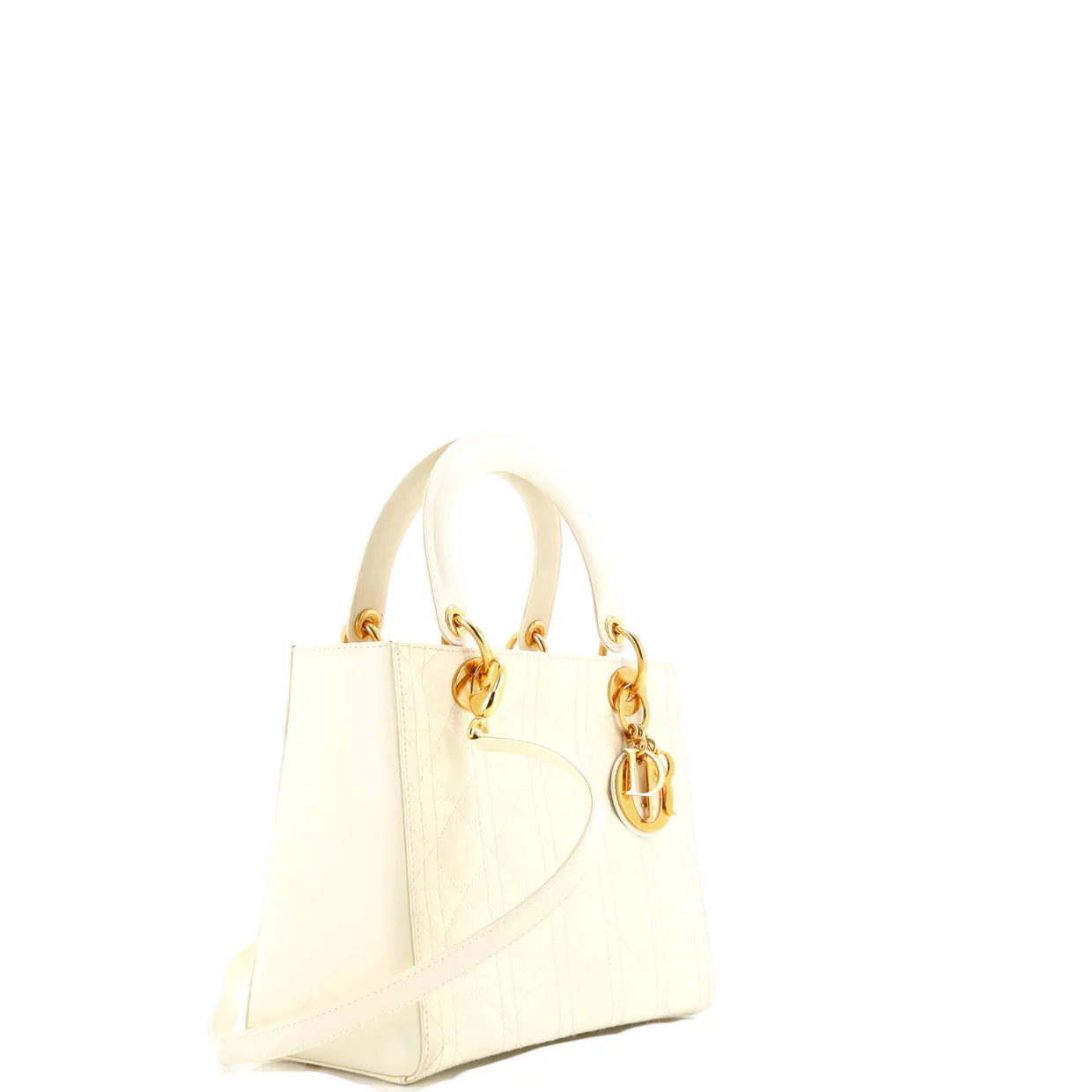 Vintage Lady Dior Bag Cannage Quilt Glazed Calfskin Medium - Deep Luxury