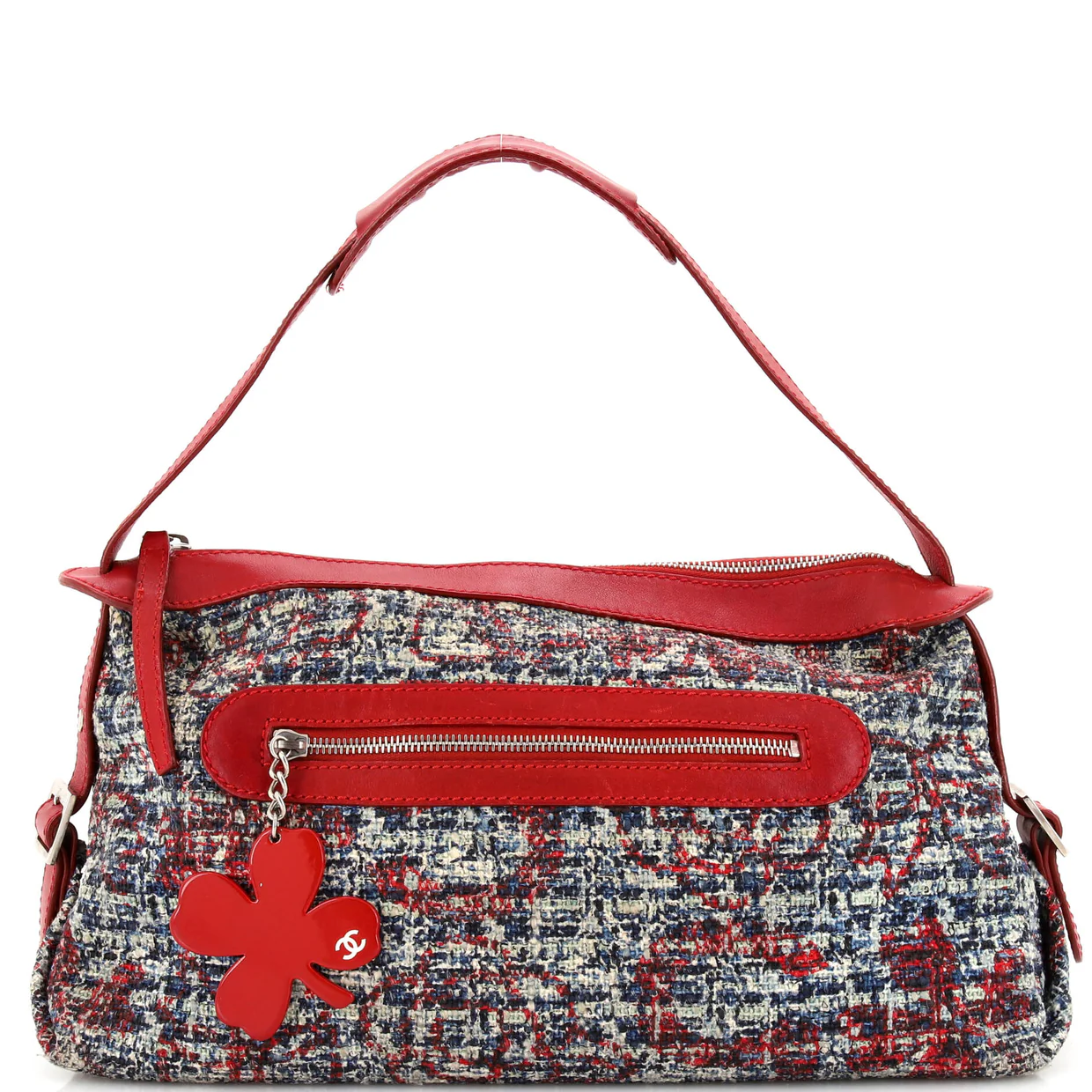 Vintage Clover Shoulder Bag Tweed Medium - Deep Luxury