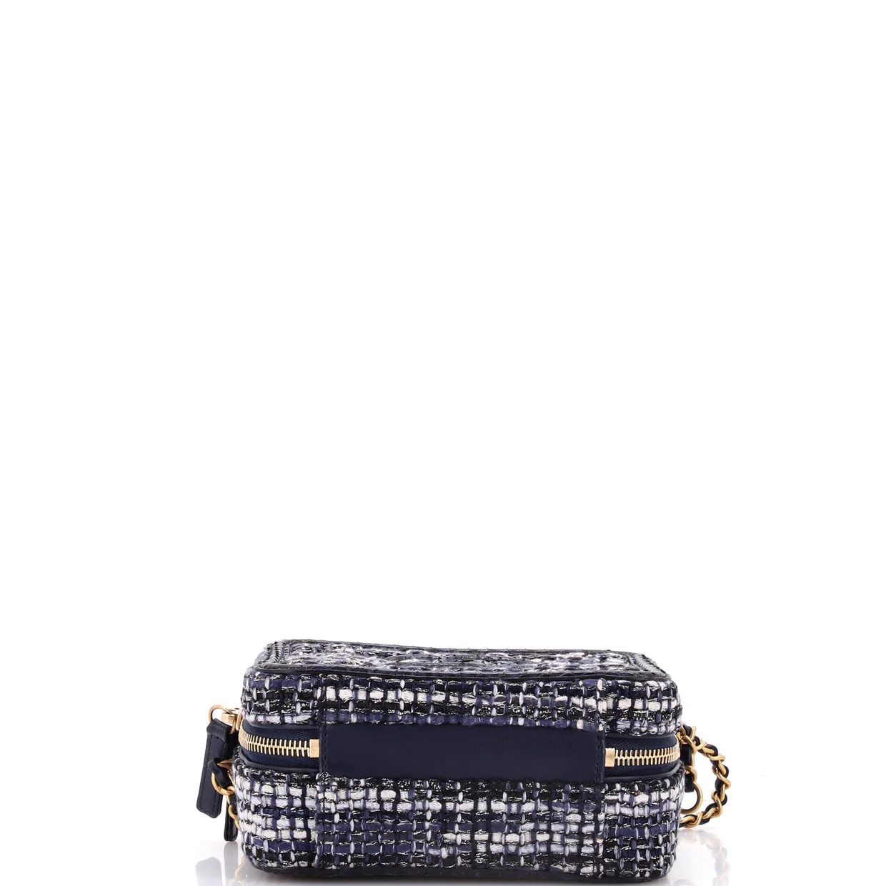 Filigree Vanity Case Quilted Tweed with Snakeskin Small - Deep Luxury