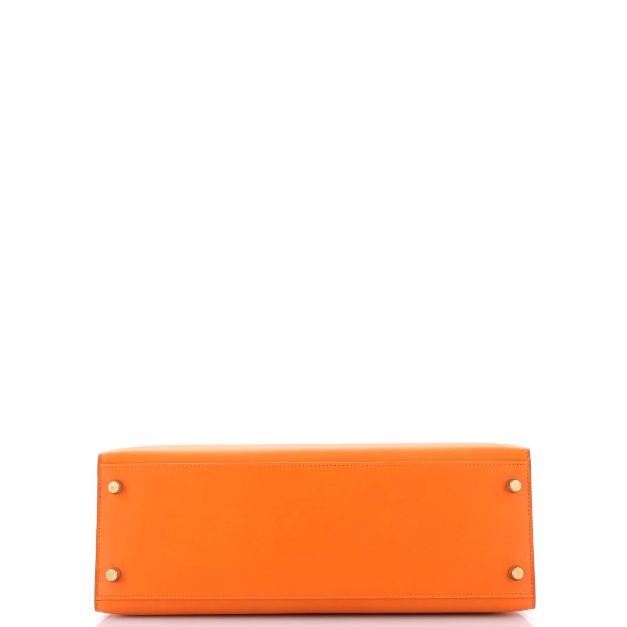 Kelly Handbag Orange H Box Calf with Gold Hardware 32 - Deep Luxury