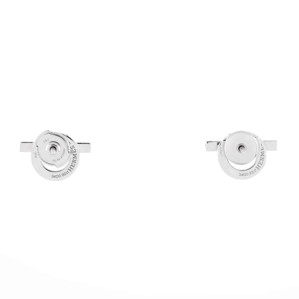Finesse Stud Earrings 18K White Gold and Diamonds - Deep Luxury