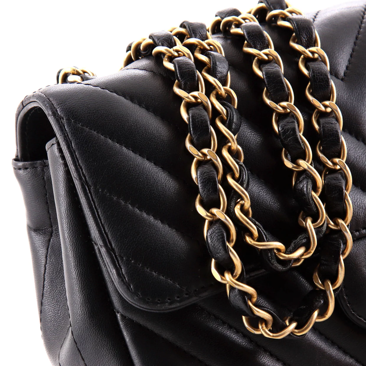 Classic Single Flap Bag Chevron Lambskin Mini - Deep Luxury