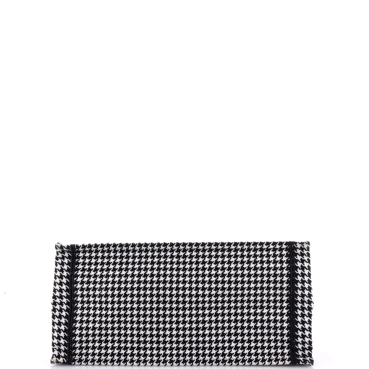 Book Tote Houndstooth Canvas Medium - Deep Luxury