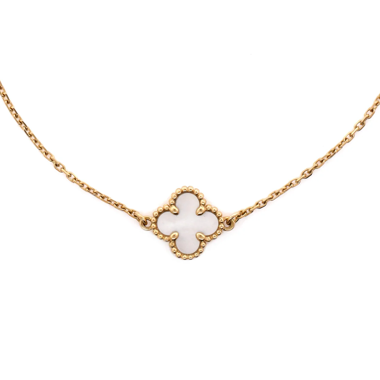 Sweet Alhambra Bracelet 18K Yellow Gold and Mother of Pearl - Deep Luxury