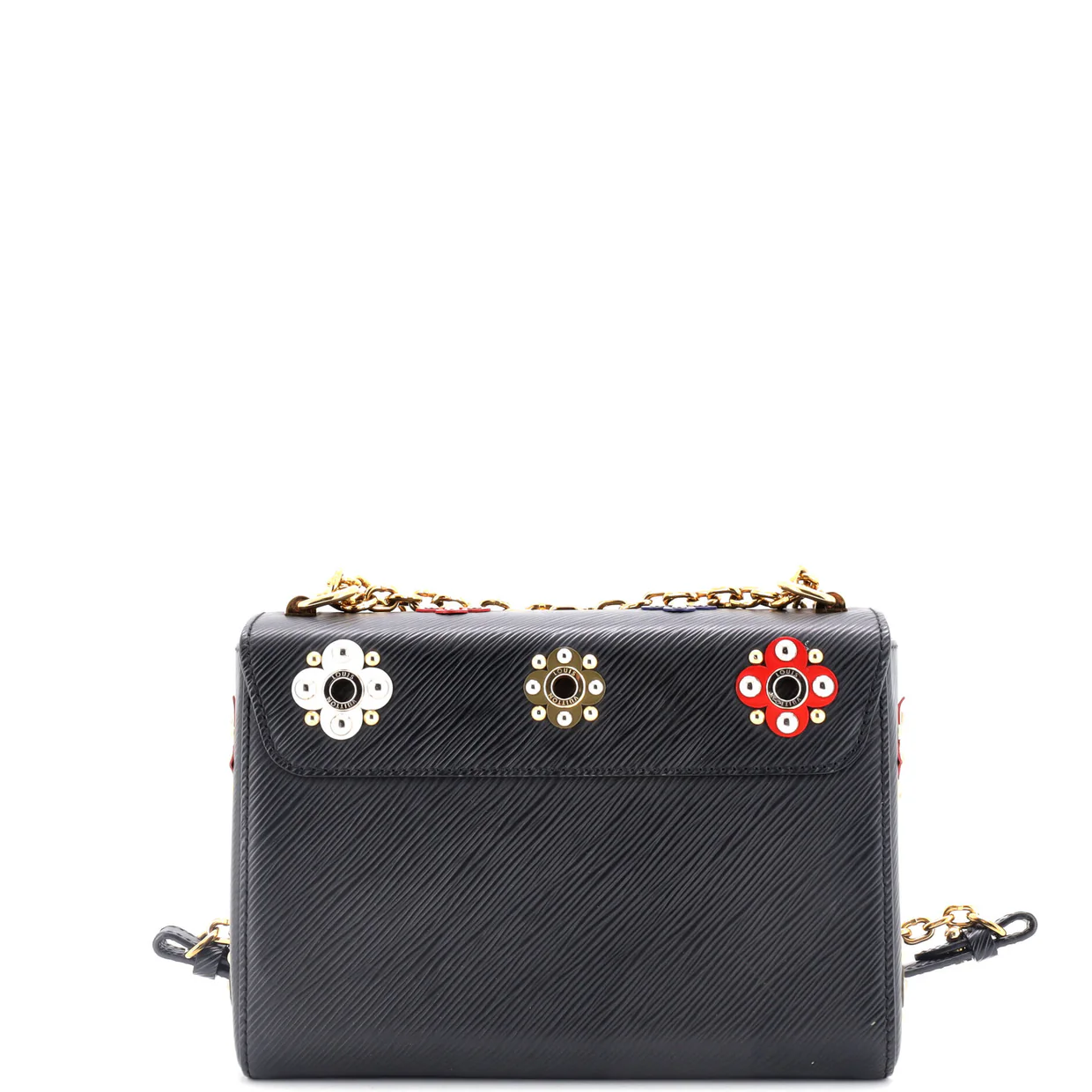 Twist Handbag Limited Edition Flower Embellished Epi Leather MM - Deep Luxury