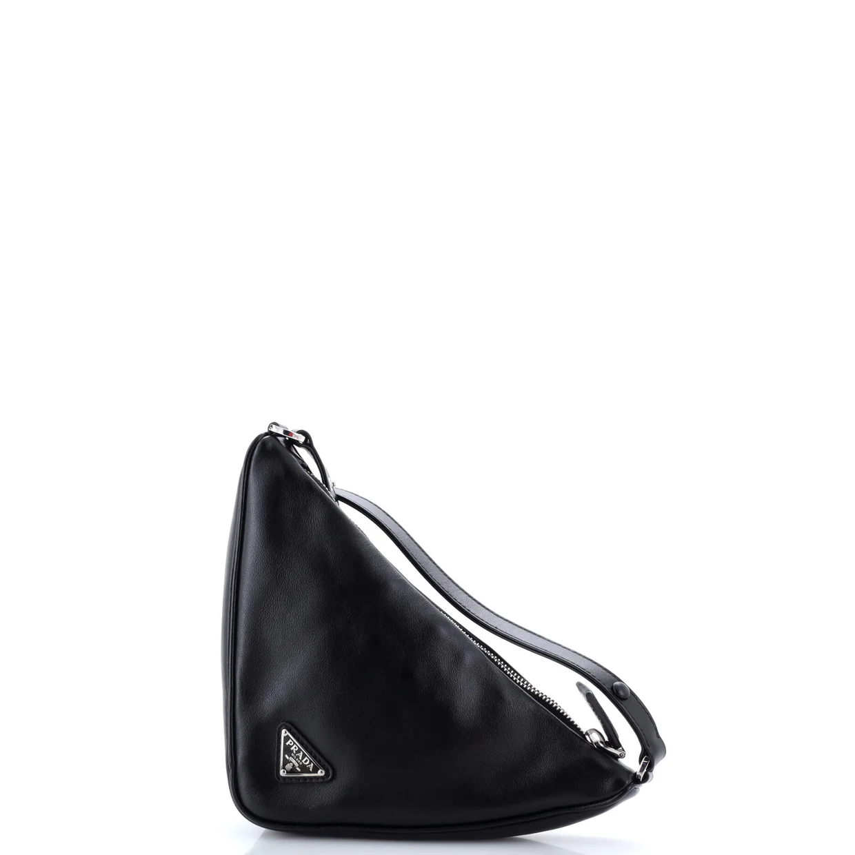 Triangle Logo Zip Crossbody Bag Embossed Grace Lux Small - Deep Luxury