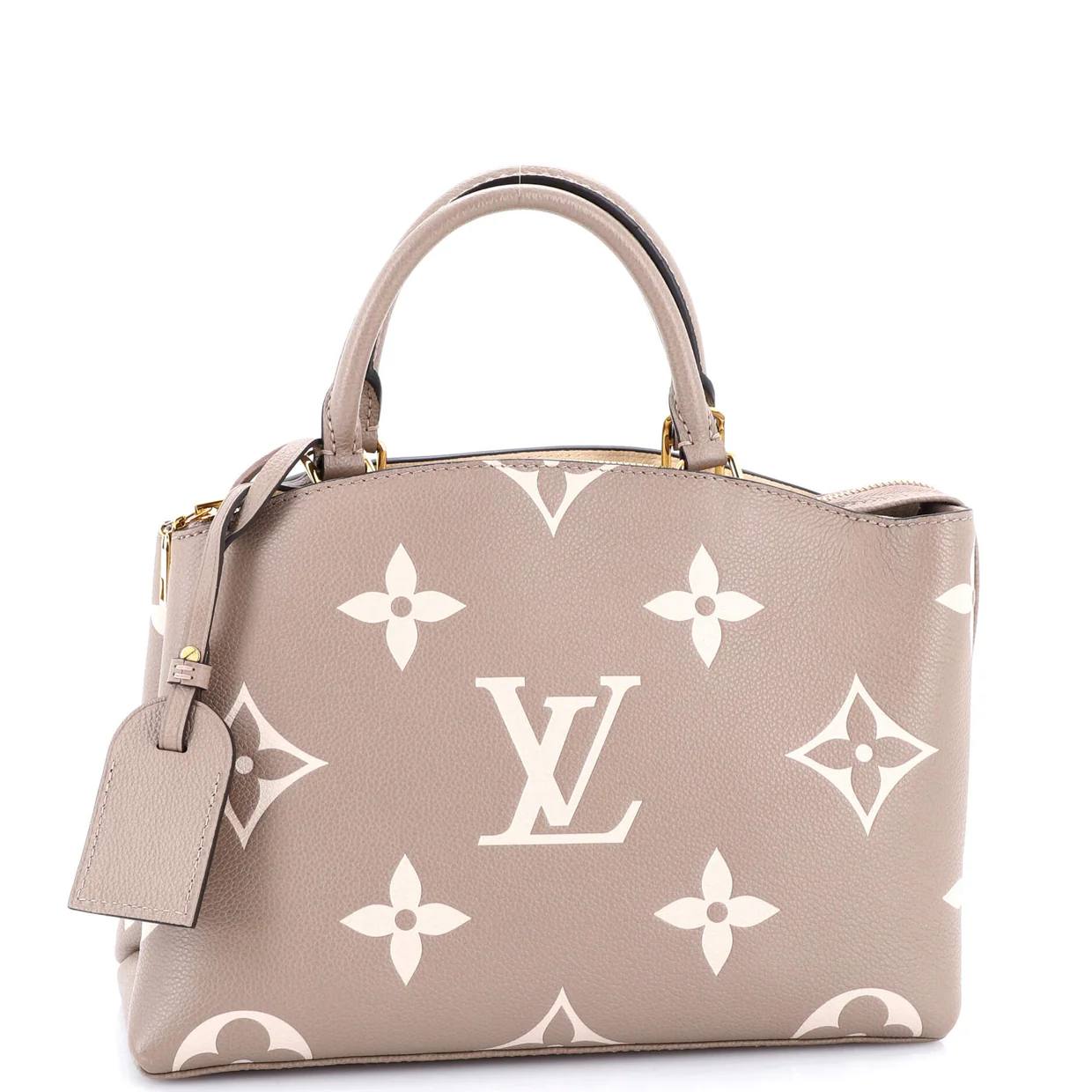 Petit Palais Handbag Bicolor Monogram Empreinte Giant - Deep Luxury