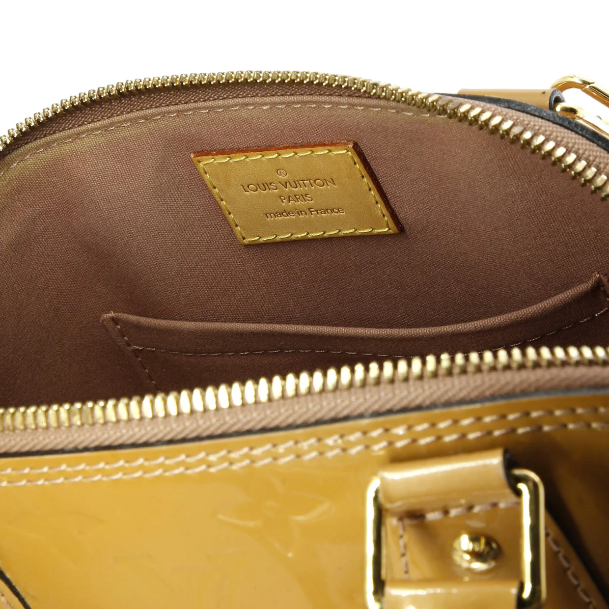 Alma Handbag Monogram Vernis BB - Deep Luxury