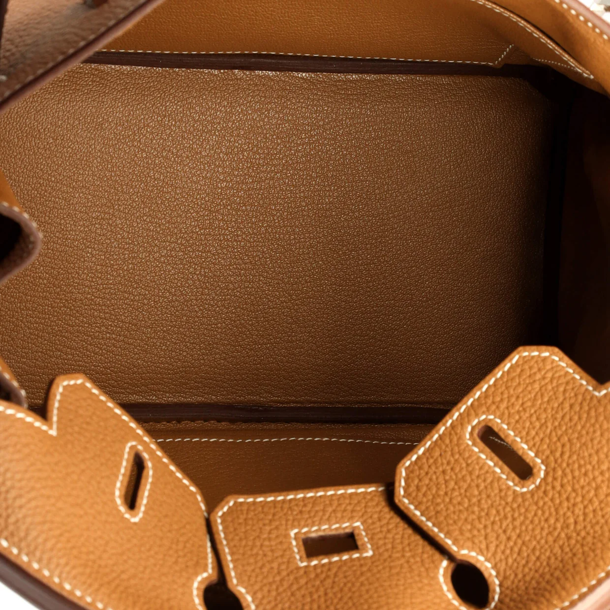 Birkin Handbag Gold Togo with Palladium Hardware 25 - Deep Luxury