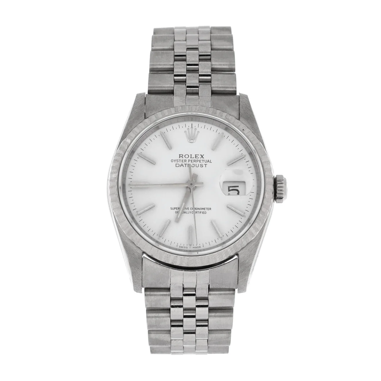 Oyster Perpetual Datejust Automatic Watch Stainless Steel and White Gold 36 - Deep Luxury