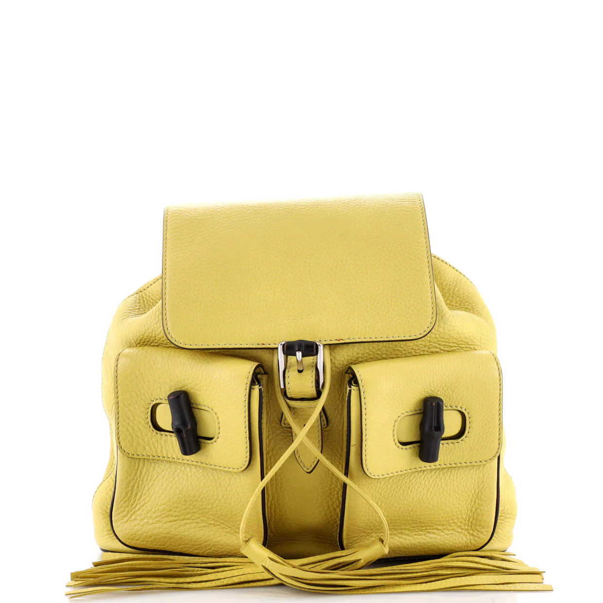 Bamboo Tassel Backpack Leather Medium - Deep Luxury