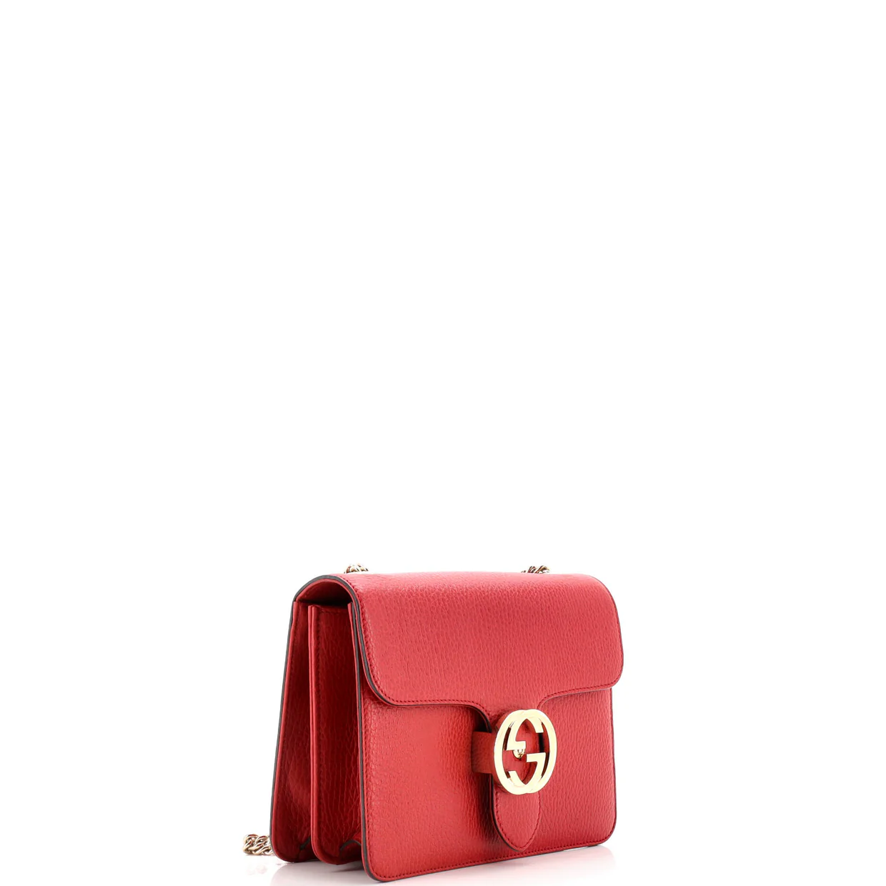 Interlocking Shoulder Bag Leather Small - Deep Luxury