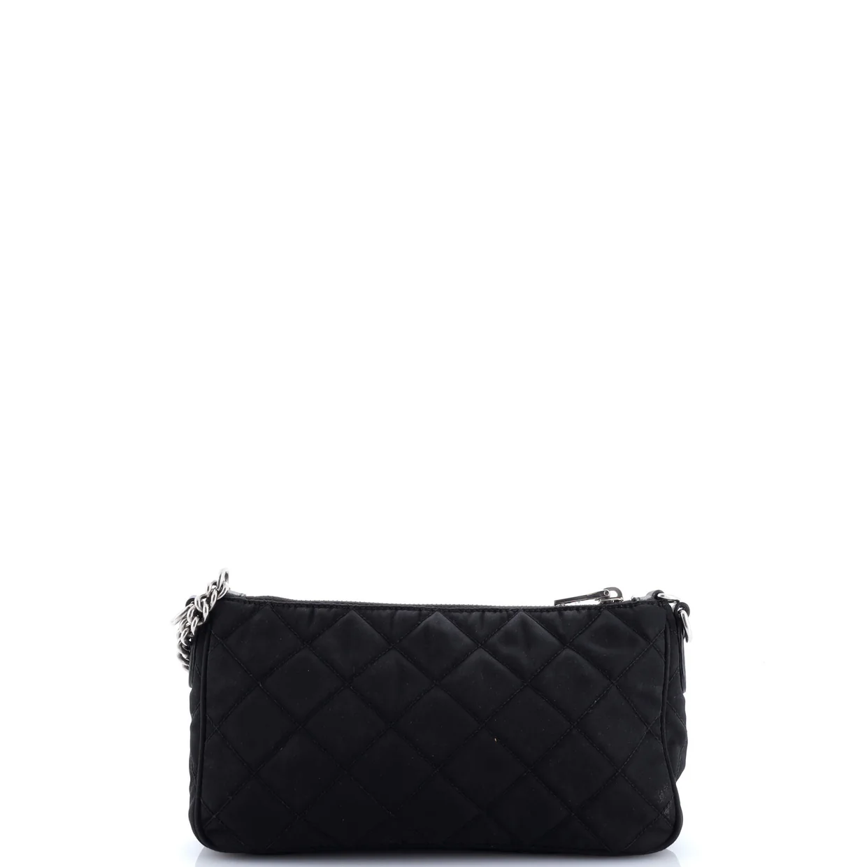 Chain Zip Shoulder Bag Quilted Tessuto Small - Deep Luxury