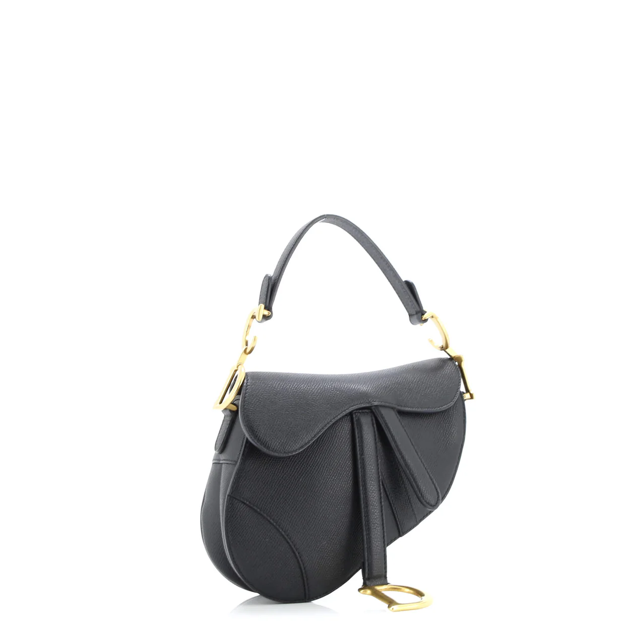 Saddle Handbag Leather Mini - Deep Luxury