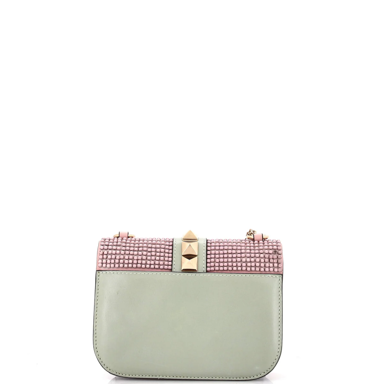 Glam Lock Shoulder Bag Embellished Leather Small - Deep Luxury