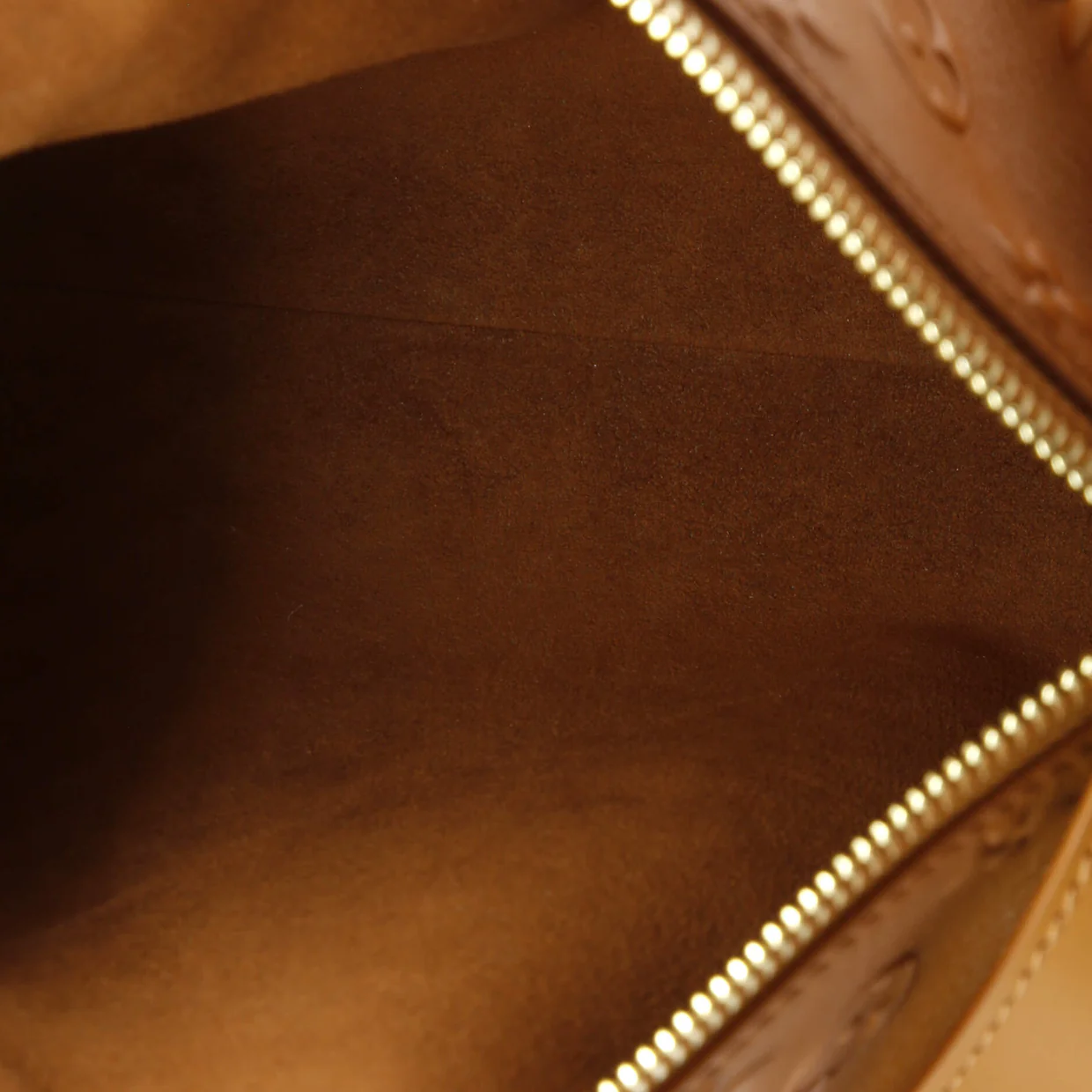 Side Trunk Handbag Debossed Monogram Leather MM - Deep Luxury