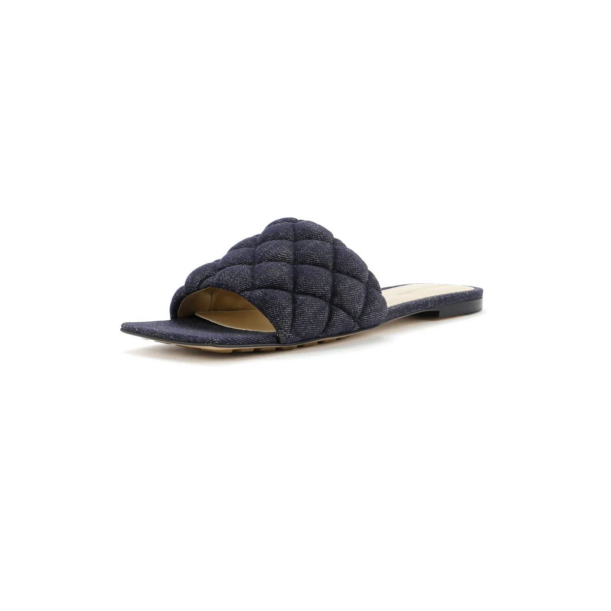 Women's The Padded Flat Sandals Quilted Denim - Deep Luxury