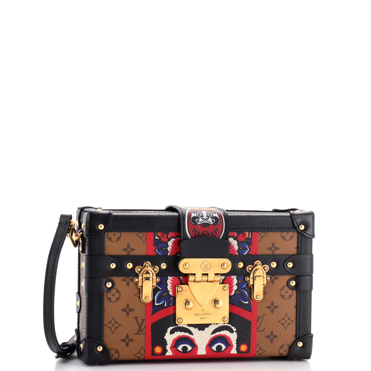 Petite Malle Handbag Limited Edition Kabuki Monogram Canvas - Deep Luxury