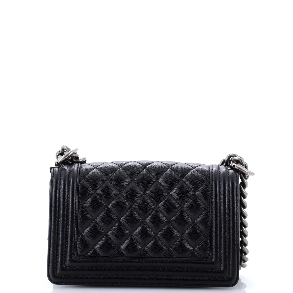 Boy Flap Bag Quilted Caviar Small - Deep Luxury