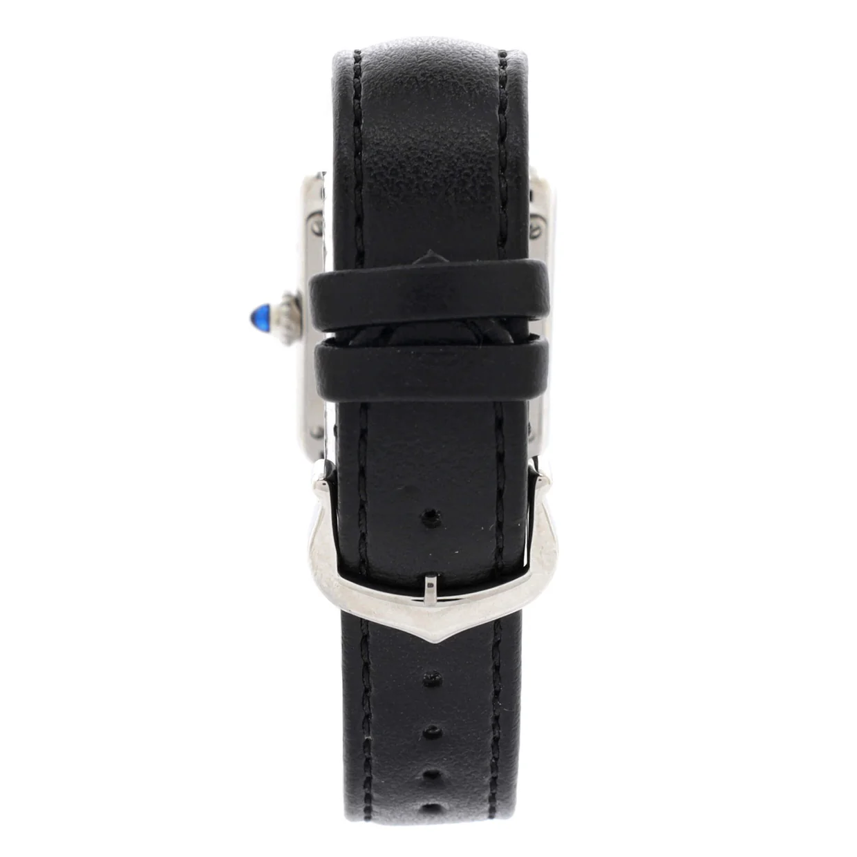 Must de Cartier SolarBeat Tank Quartz Watch Stainless Steel and Leather 22 - Deep Luxury