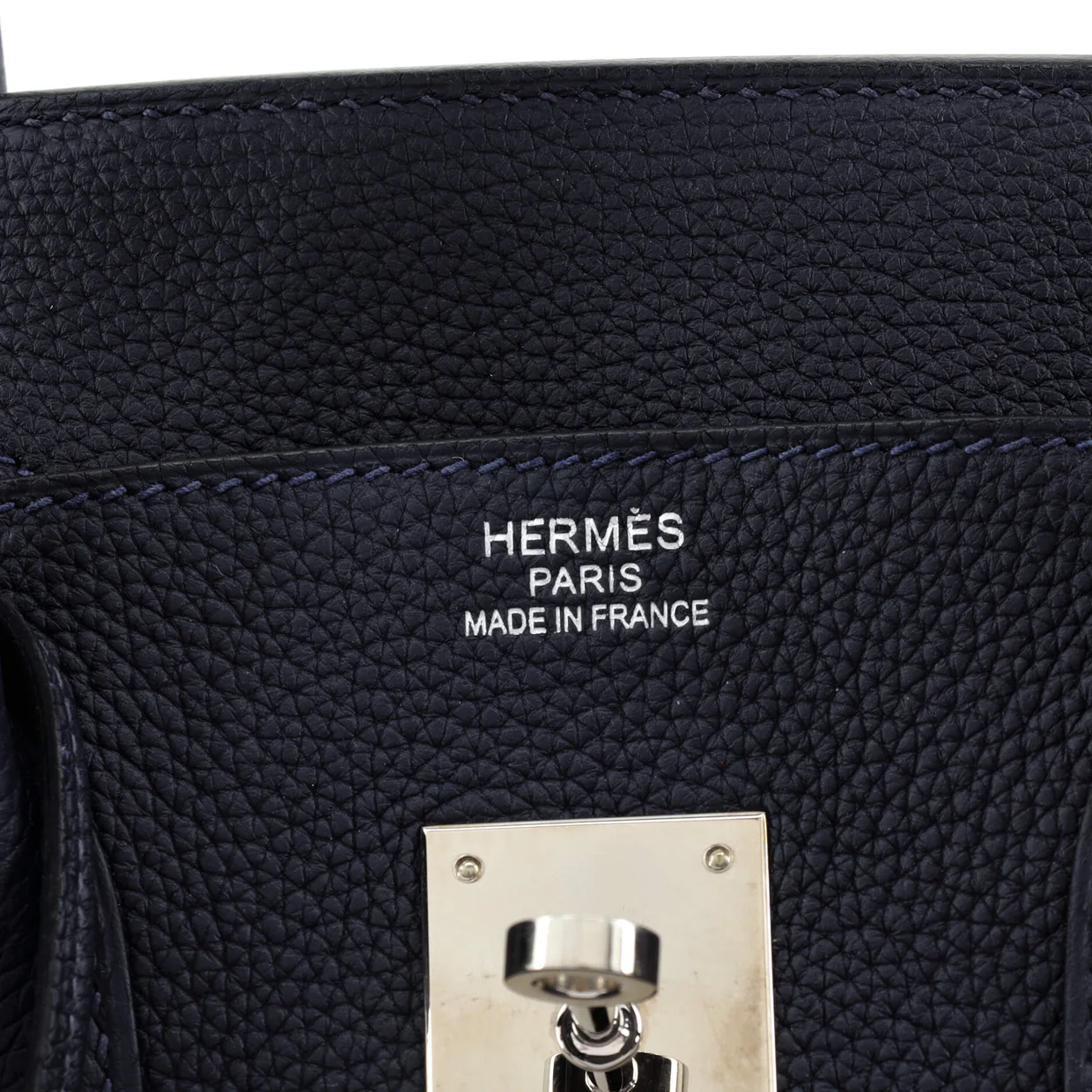 Birkin Handbag Bleu Nuit Togo with Palladium Hardware 35 - Deep Luxury