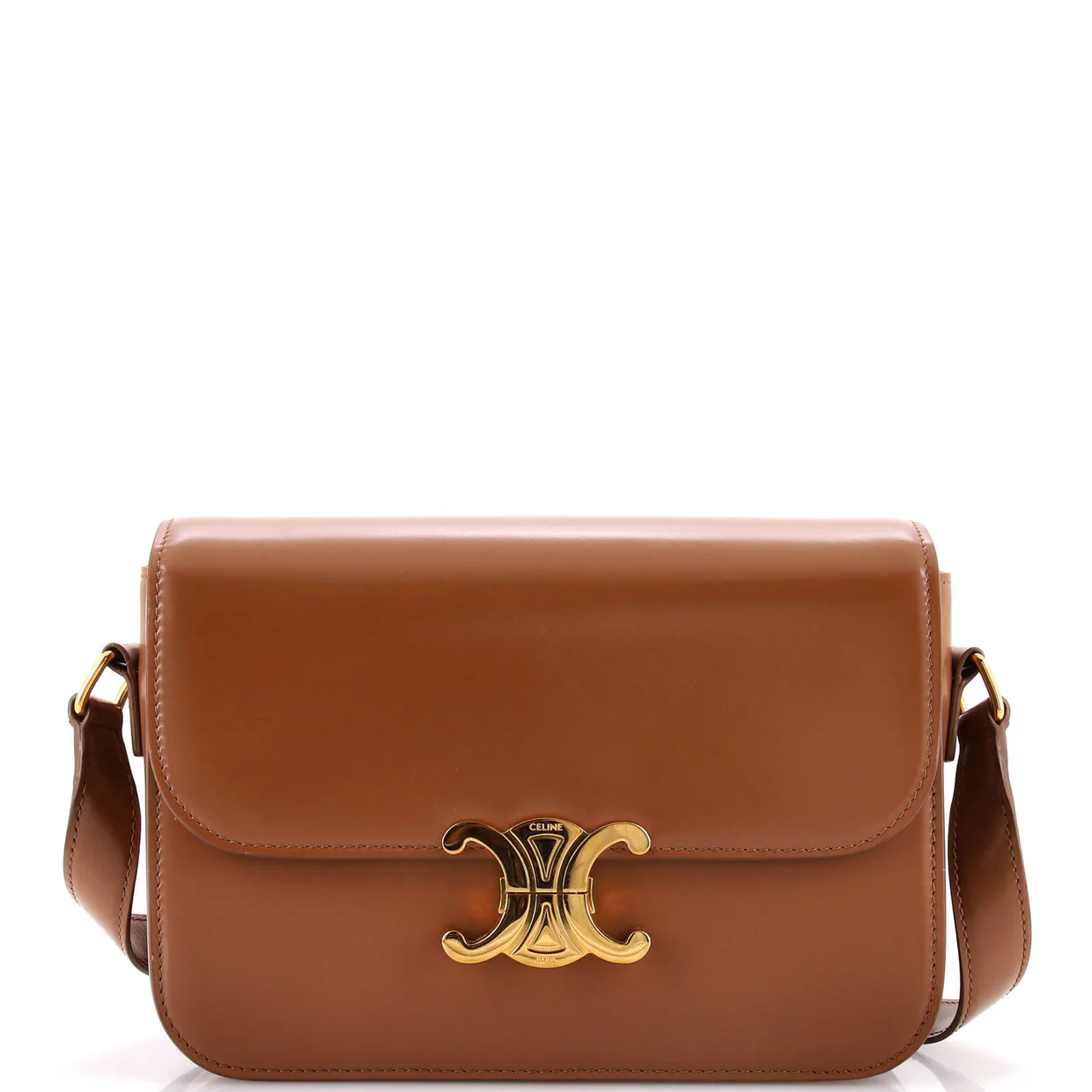 Triomphe Shoulder Bag Smooth Calfskin Medium - Deep Luxury