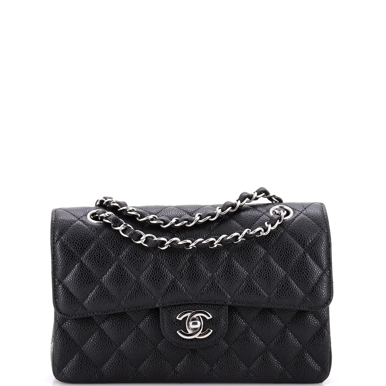 Classic Double Flap Bag Quilted Caviar Small - Deep Luxury