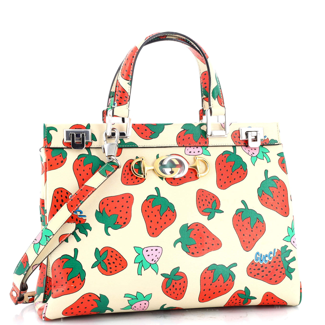Zumi Top Handle Bag Printed Leather Medium - Deep Luxury