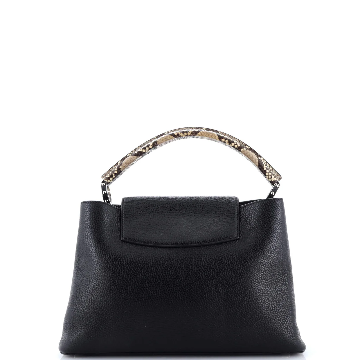 Capucines Bag Leather with Python MM - Deep Luxury