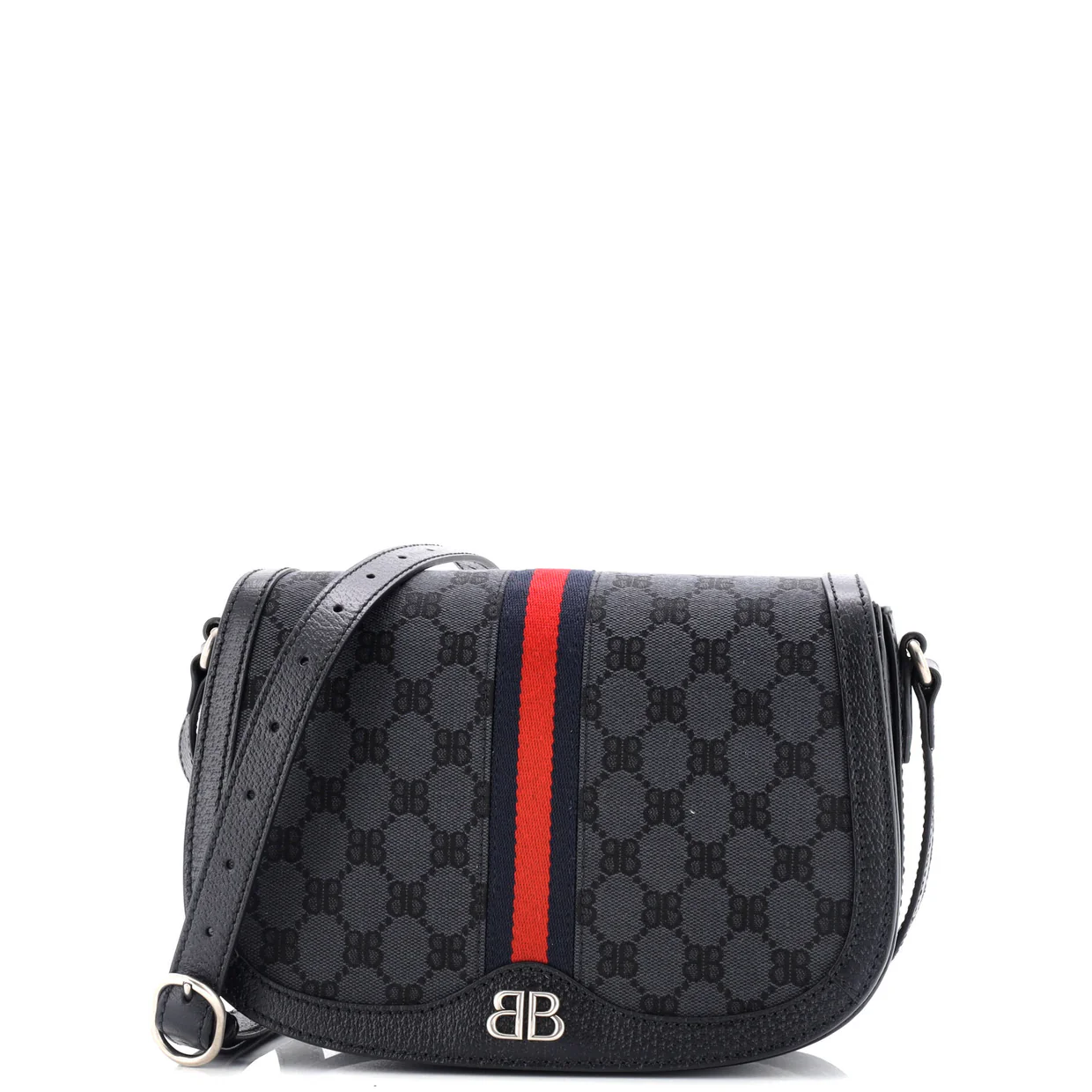 x Balenciaga The Hacker Project Flap Messenger Bag BB Canvas Medium - Deep Luxury