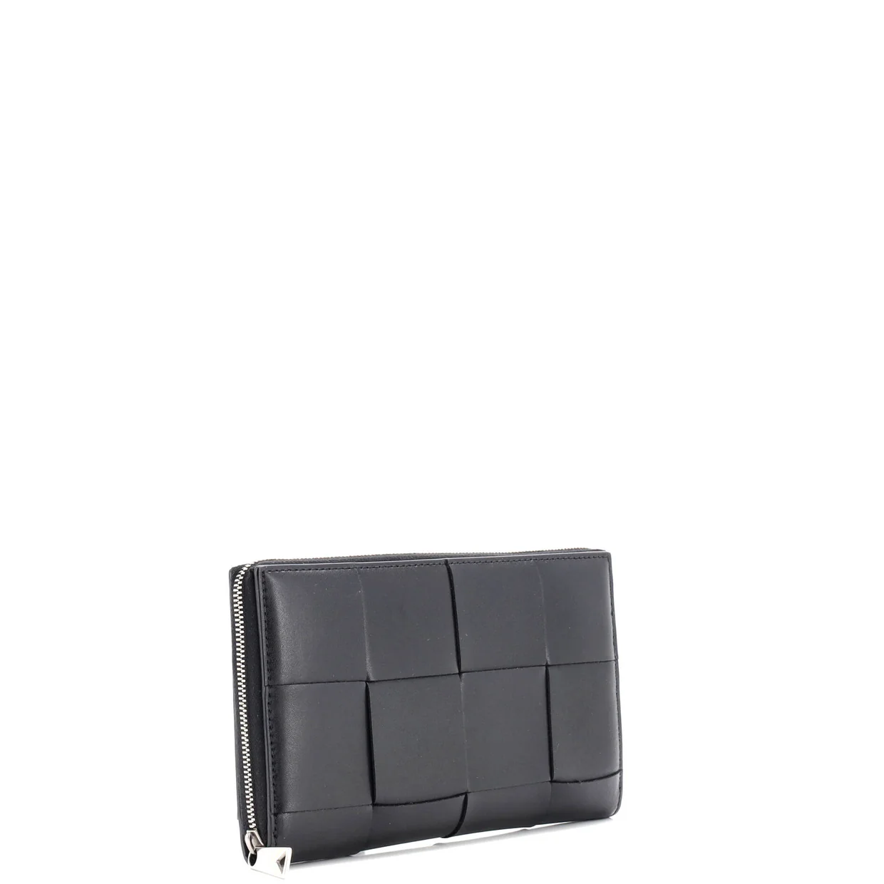 Cassette Zip Around Wallet Maxi Intrecciato Leather Long - Deep Luxury