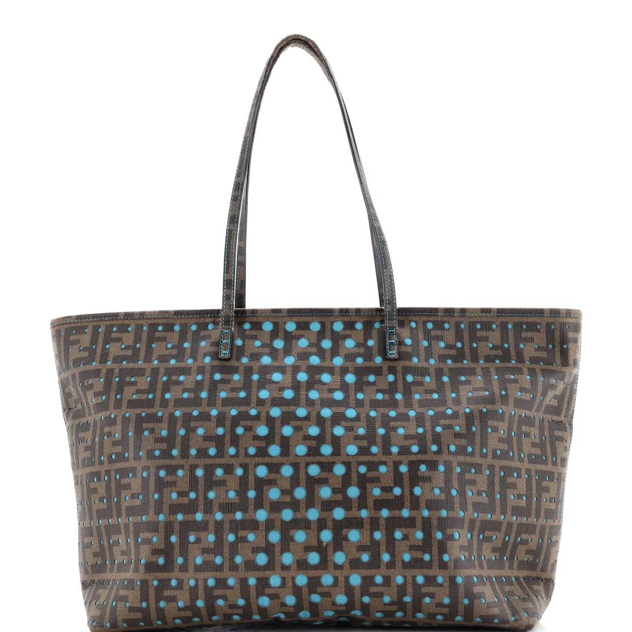 Roll Tote Perforated Zucca Canvas Large - Deep Luxury