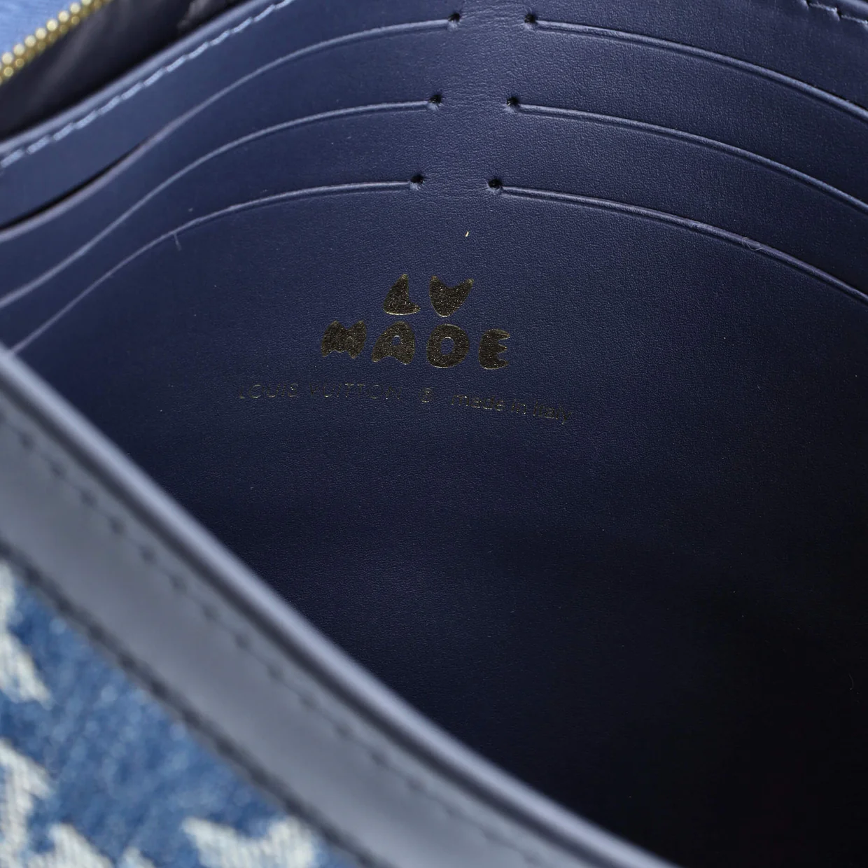 Nigo Pochette Voyage Monogram Denim and Taurillon Leather MM - Deep Luxury