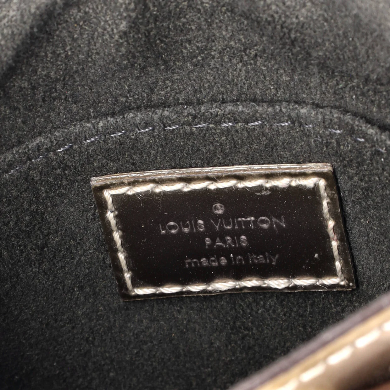 Petit Sac Plat Bag Monogram Vernis with Monogram Canvas - Deep Luxury