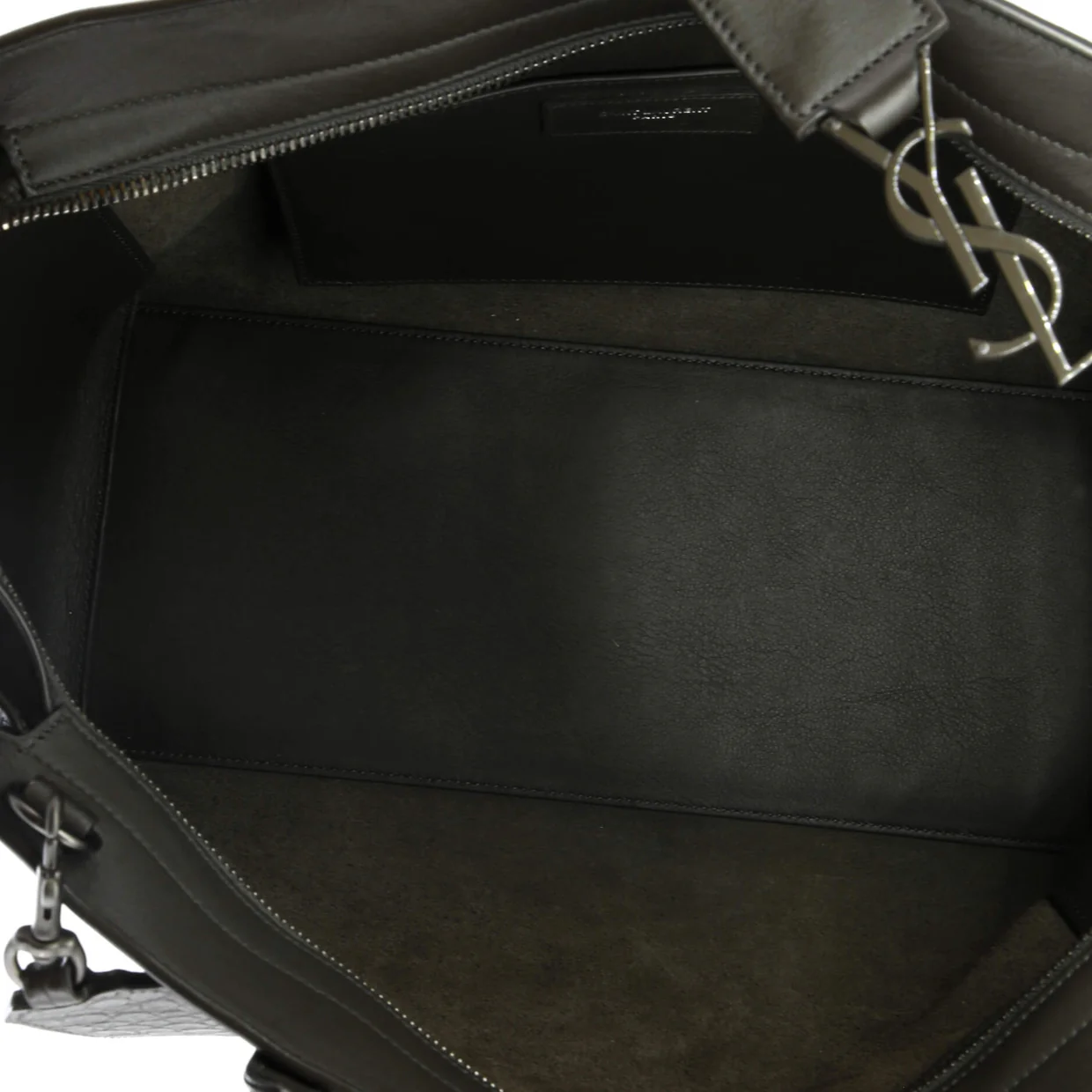 Monogram Cabas Downtown Leather with Crocodile Embossed Leather Small - Deep Luxury