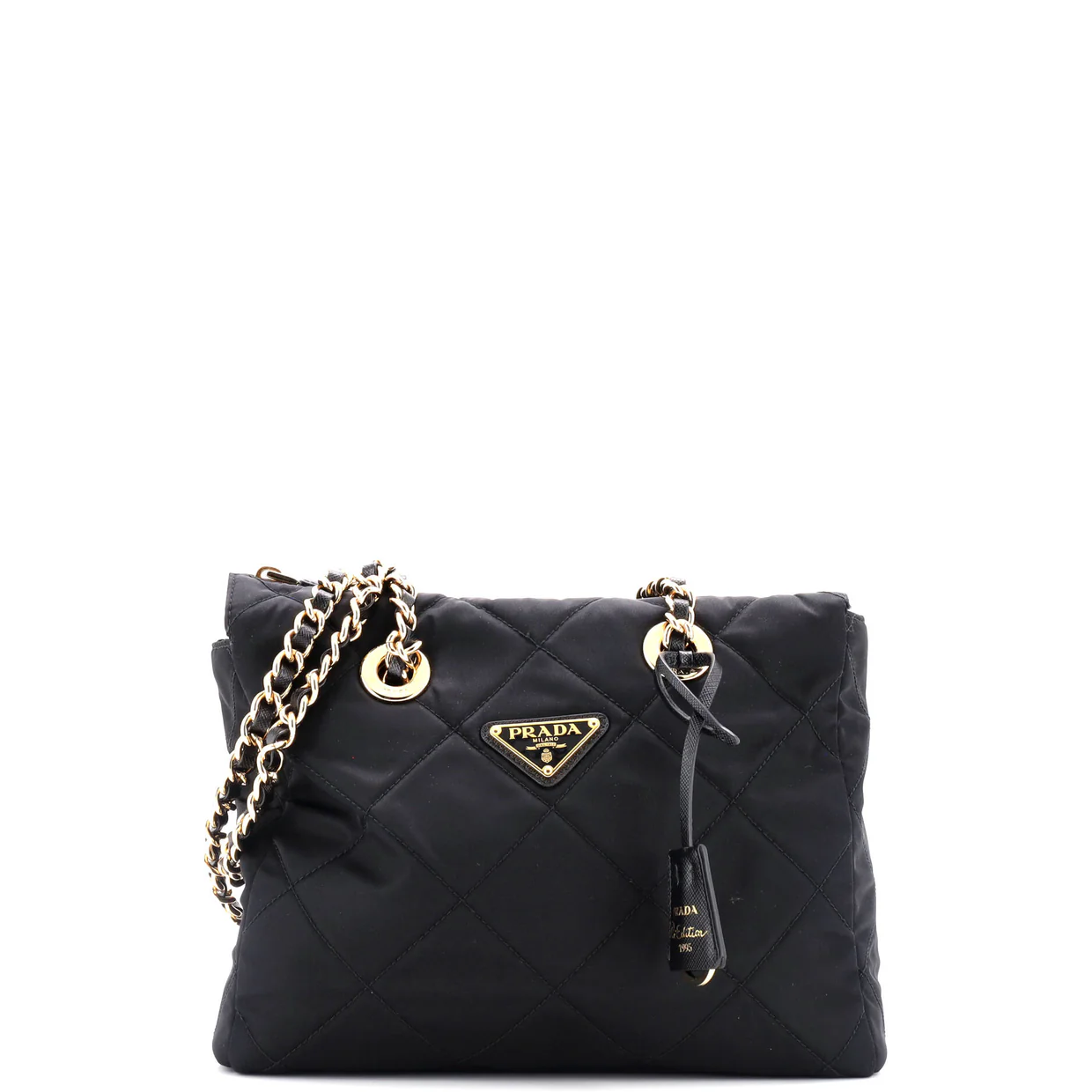 Re-Edition 1995 Chain Tote Quilted Re-Nylon Small - Deep Luxury