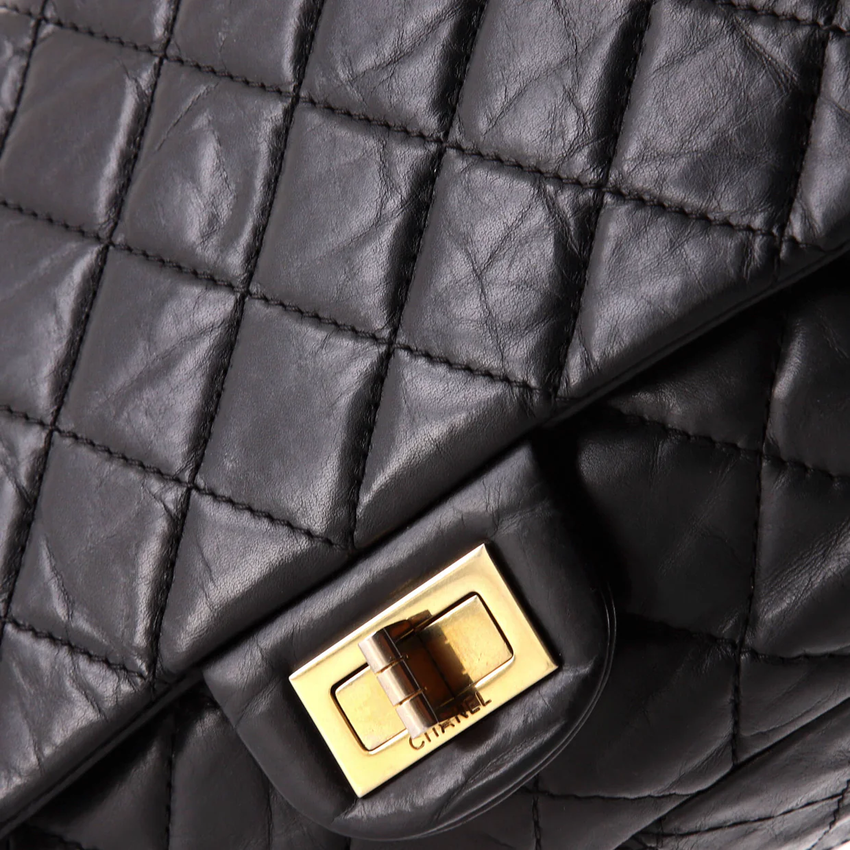 Reissue 2.55 Flap Bag Quilted Aged Calfskin 227 - Deep Luxury