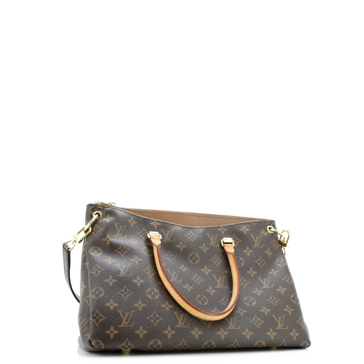 Pallas Tote Monogram Canvas with Leather - Deep Luxury