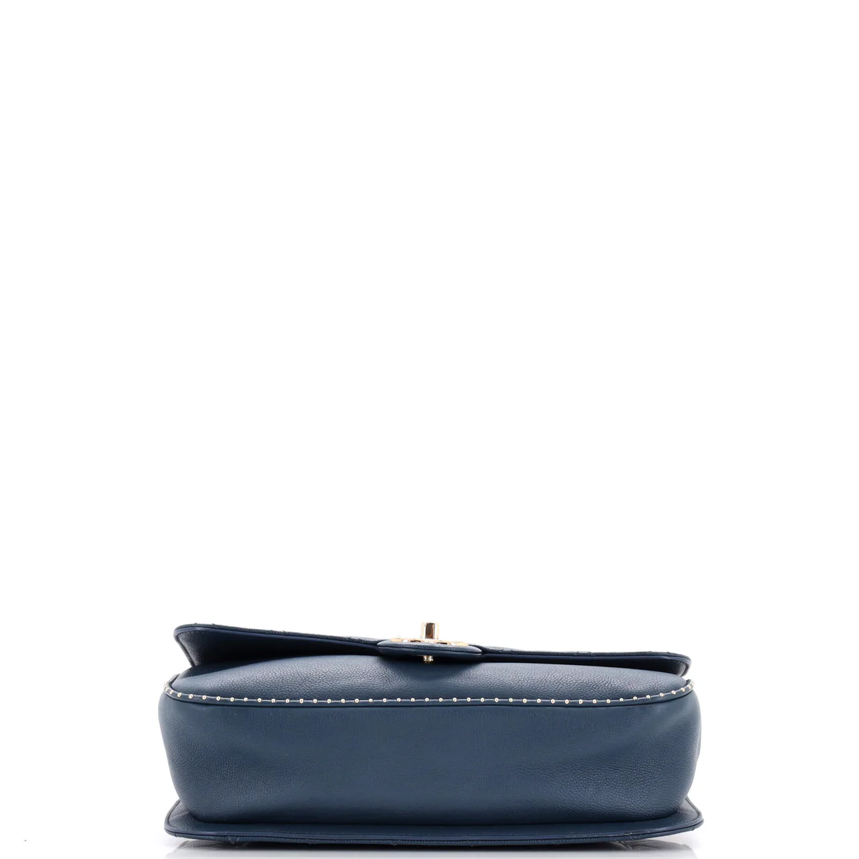 Chain Handle CC Flap Bag Quilted Caviar with Studded Detail Large - Deep Luxury