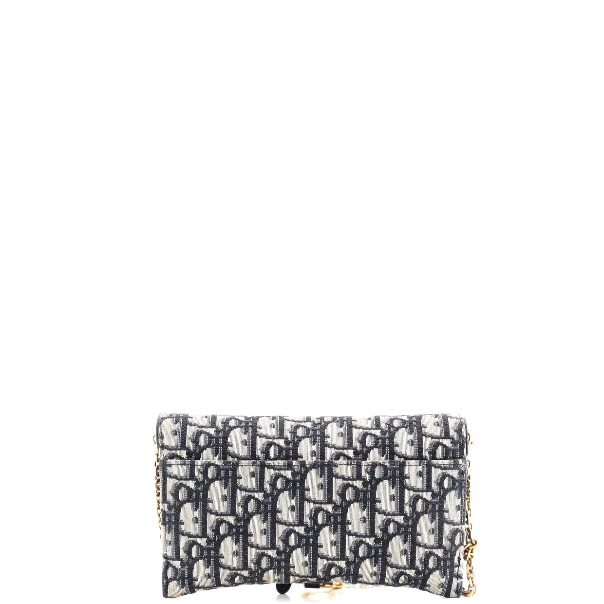 Saddle Chain Wallet Oblique Canvas - Deep Luxury