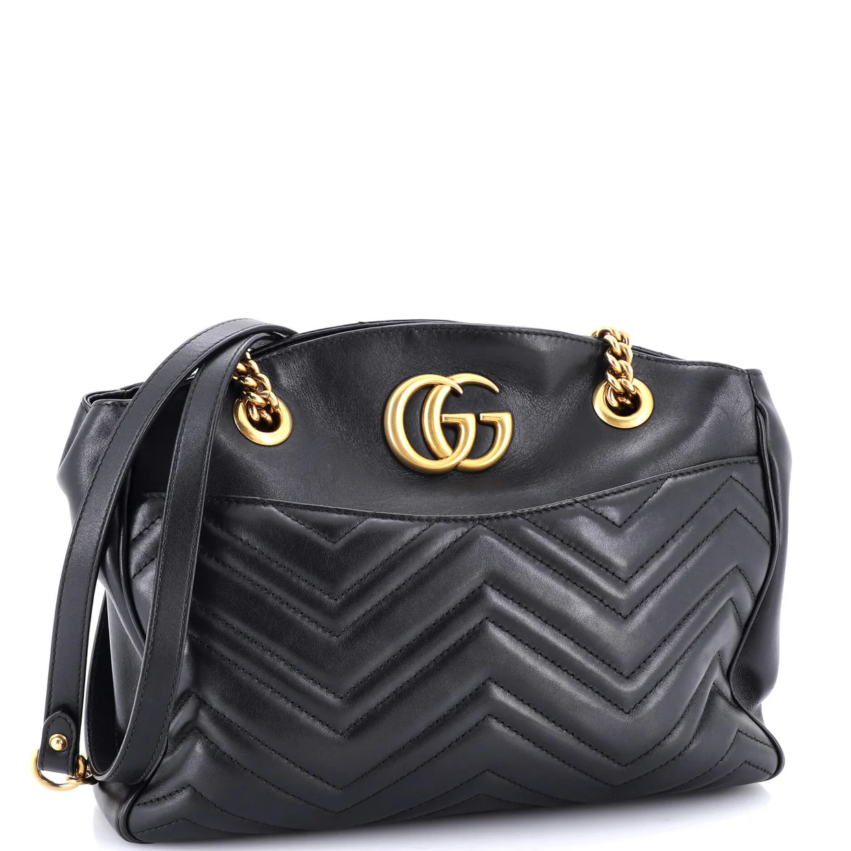 GG Marmont Chain Tote Matelasse Leather Medium - Deep Luxury