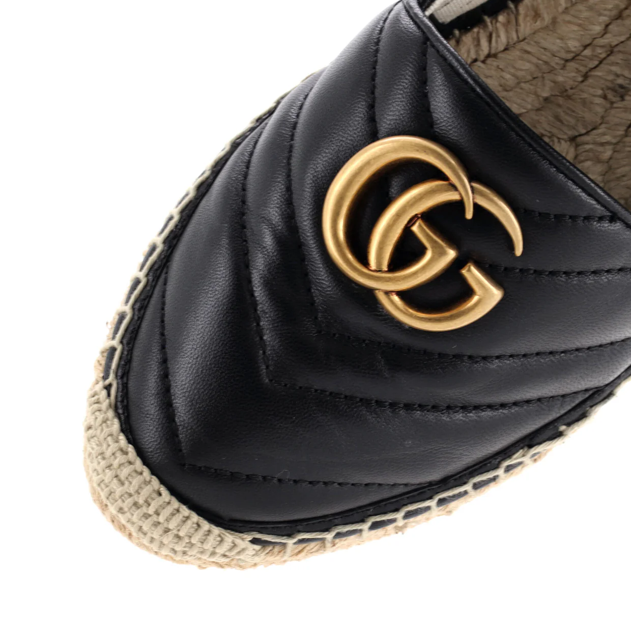 Women's GG Marmont Espadrilles Matelasse Leather - Deep Luxury