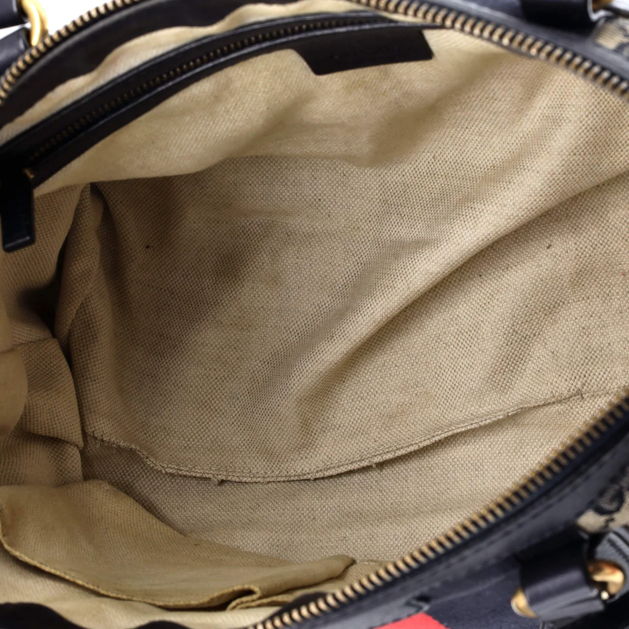 Rania Convertible Top Handle Bag Web GG Canvas Small - Deep Luxury