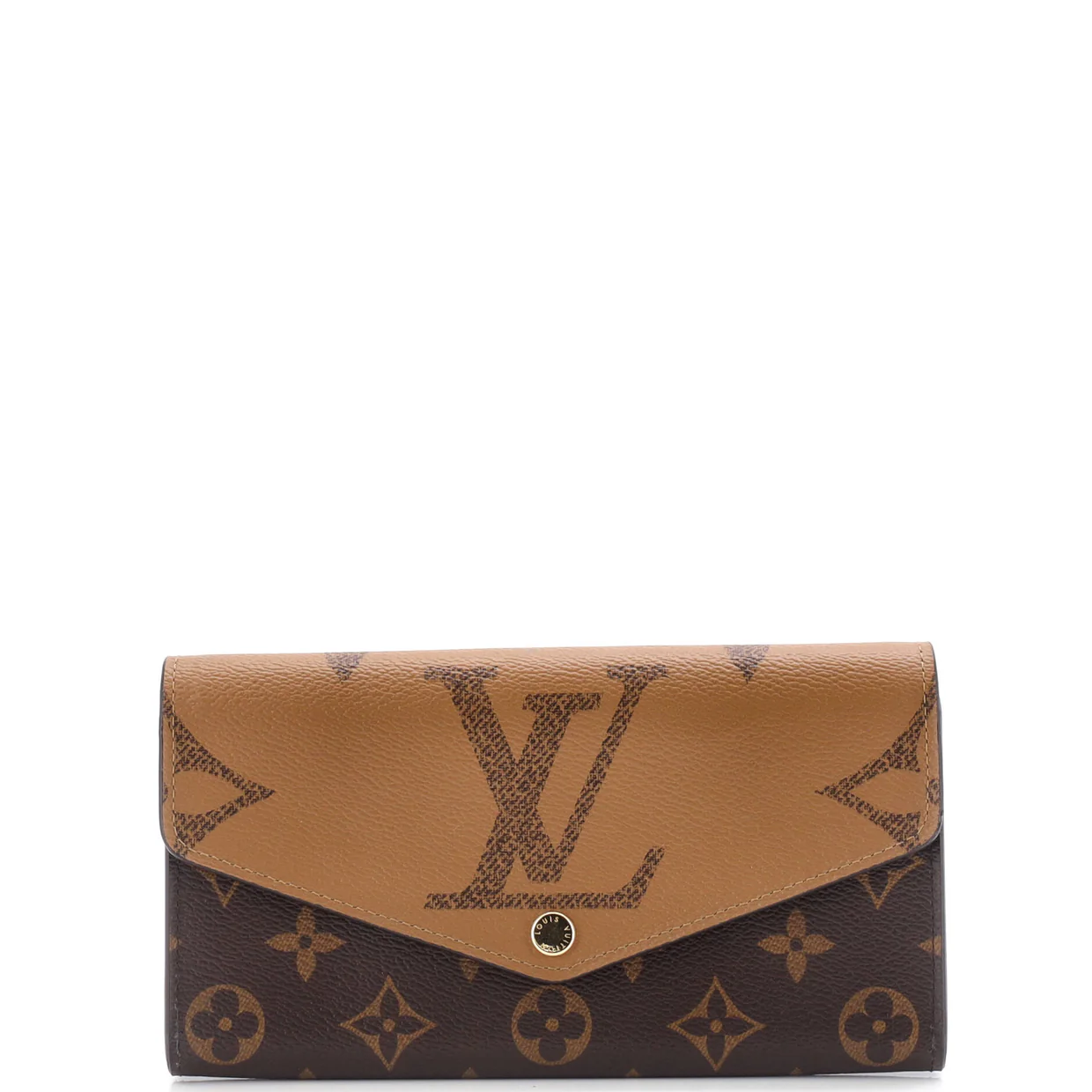 Sarah Wallet NM Reverse Monogram Giant and Monogram Canvas - Deep Luxury